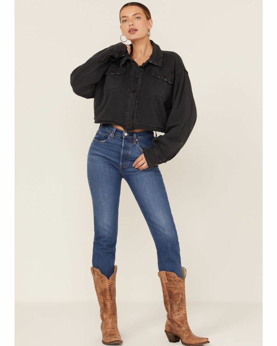 Shirt * | Free People Women'S Saturday Cropped Shacket