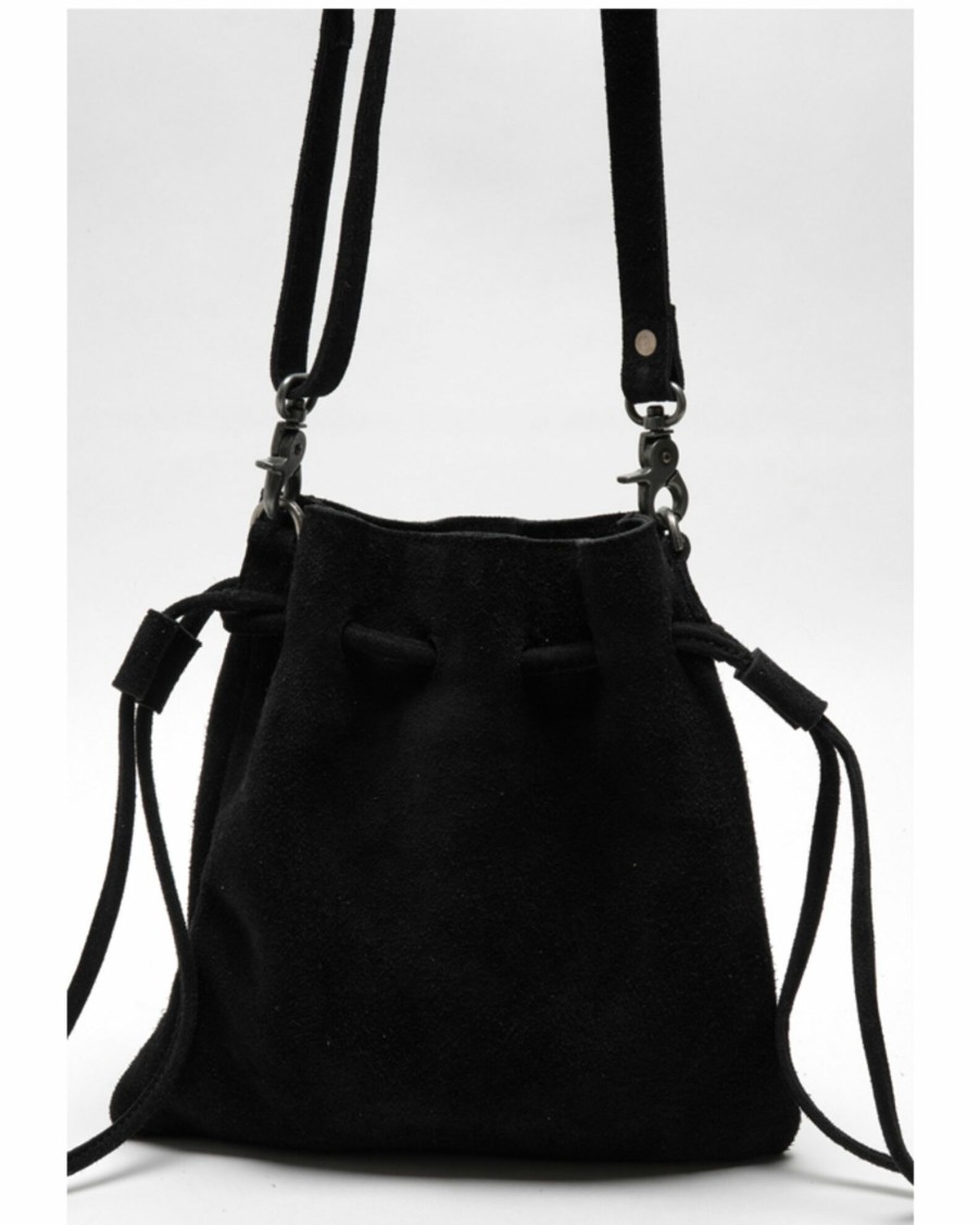 Purse / Handbag * | Free People Women'S Billie Suede Crossbody Black