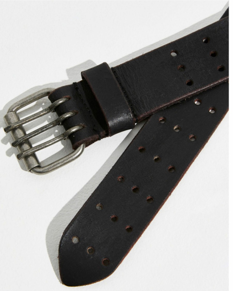 Belt * | Free People Women'S Triple Threat Leather Belt Black