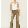 Jean * | Free People Women'S Just Float On High-Rise Flare Jeans Olive