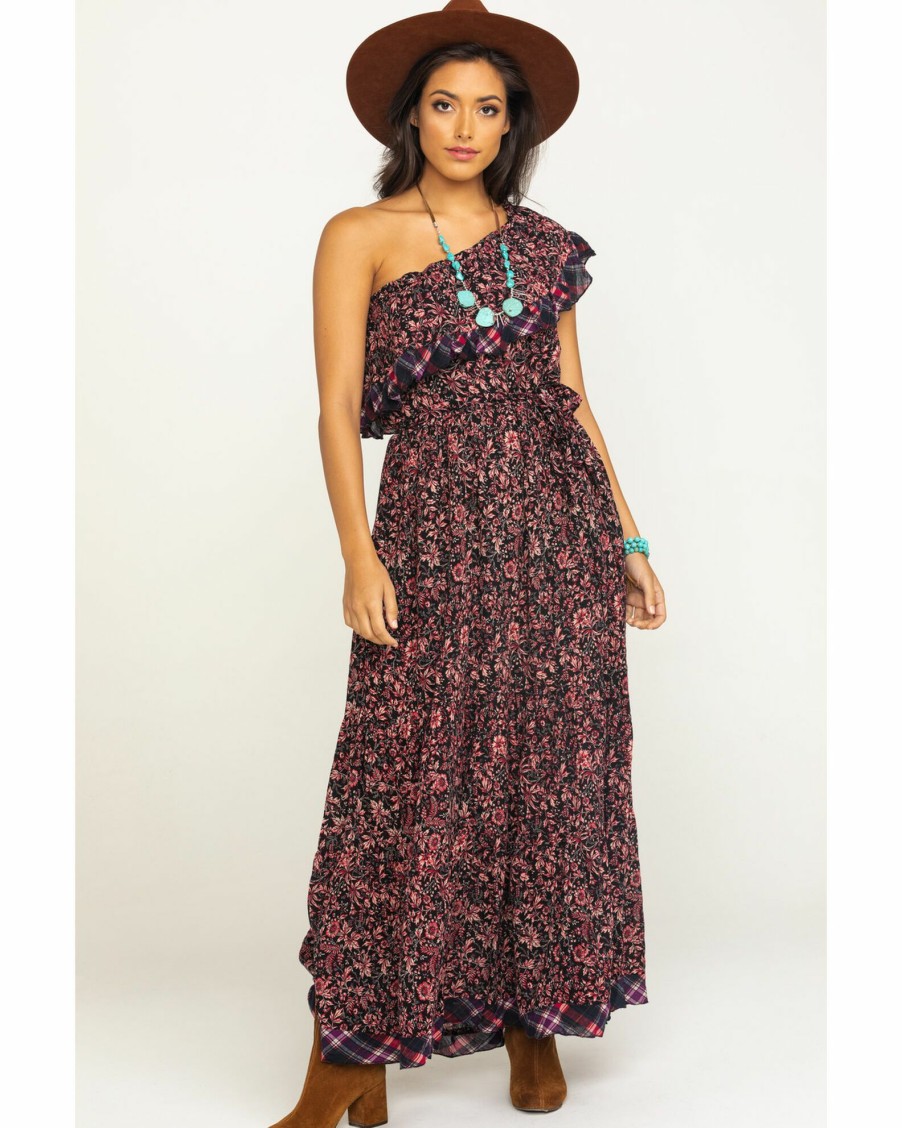 Dress * | Free People Women'S What About Love Maxi Dress Black