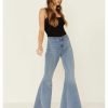 Jean * | Free People Women'S Light Wash High-Rise Just Float On Flare Jeans Blue