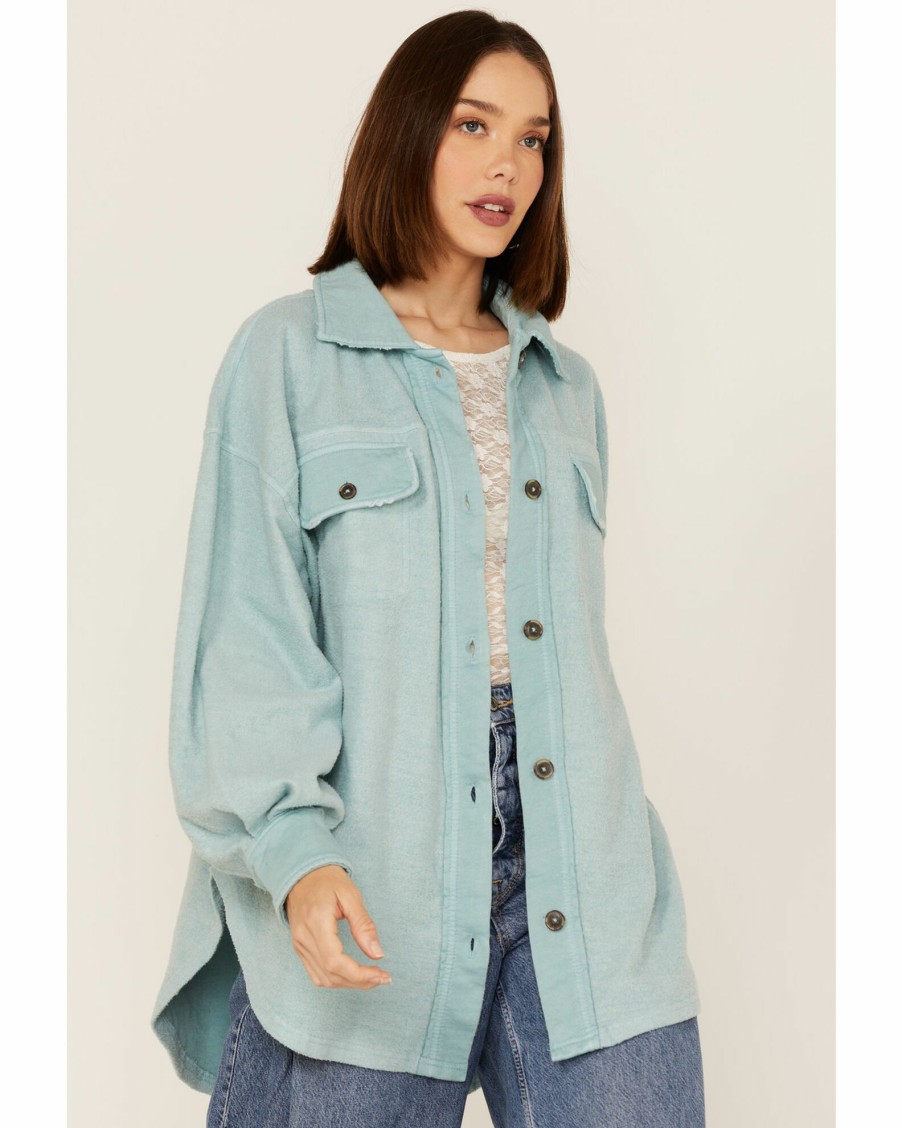 Jacket * | Free People Women'S Ruby Oversized Jacket Teal