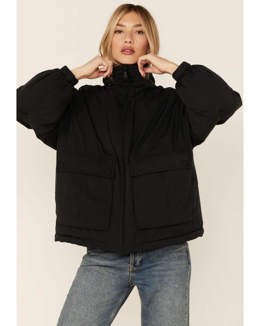 Jacket * | Free People Women'S Duvet Bomber Jacket Black