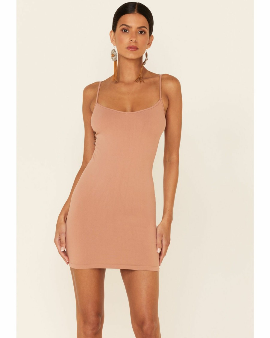 Dress * | Free People Women'S Chai Seamless Slip Mini Dress Mauve