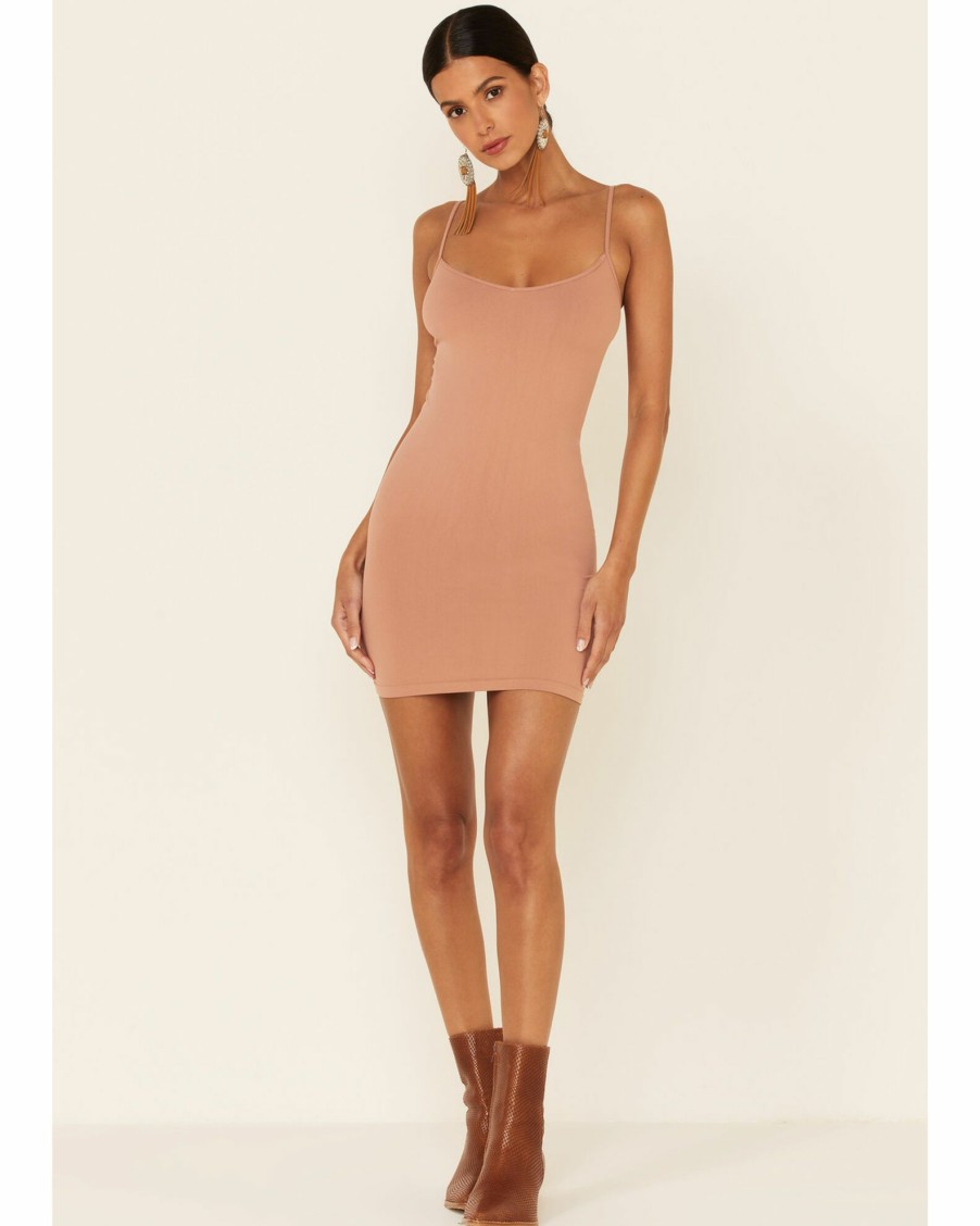 Dress * | Free People Women'S Chai Seamless Slip Mini Dress Mauve