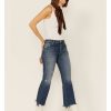 Jean * | Free People Women'S Mid-Rise Crop Straight Jeans Dark Blue