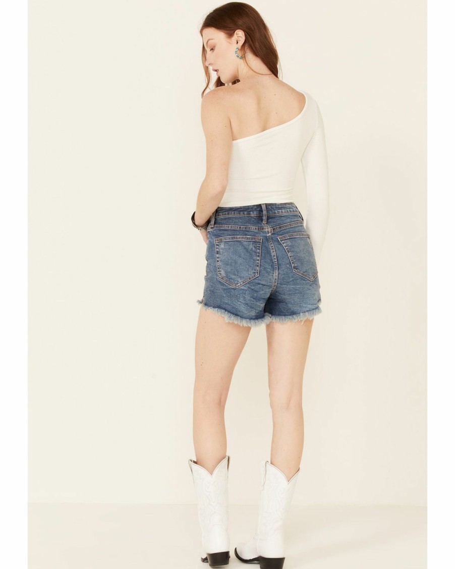 Shorts * | Free People Women'S Curvy Vintage Shorts Blue