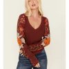 Shirt * | Free People Women'S Amara Floral Print Long Sleeve Top