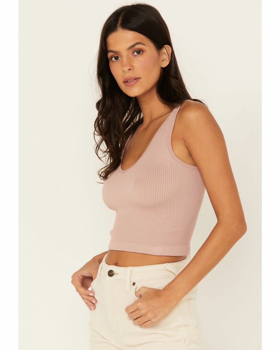 Shirt * | Free People Women'S Solid Rib Brami Pink