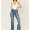 Jean * | Free People Women'S Venice Beach Medium Wash Flare Jeans Blue